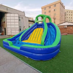 inflatable water slide with pool